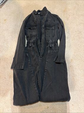 Target Black Denim Utility Jumpsuit